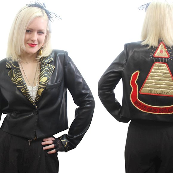 Aqua Jackets & Blazers - Black Blazer Desperately seeking Susan - Madonna era